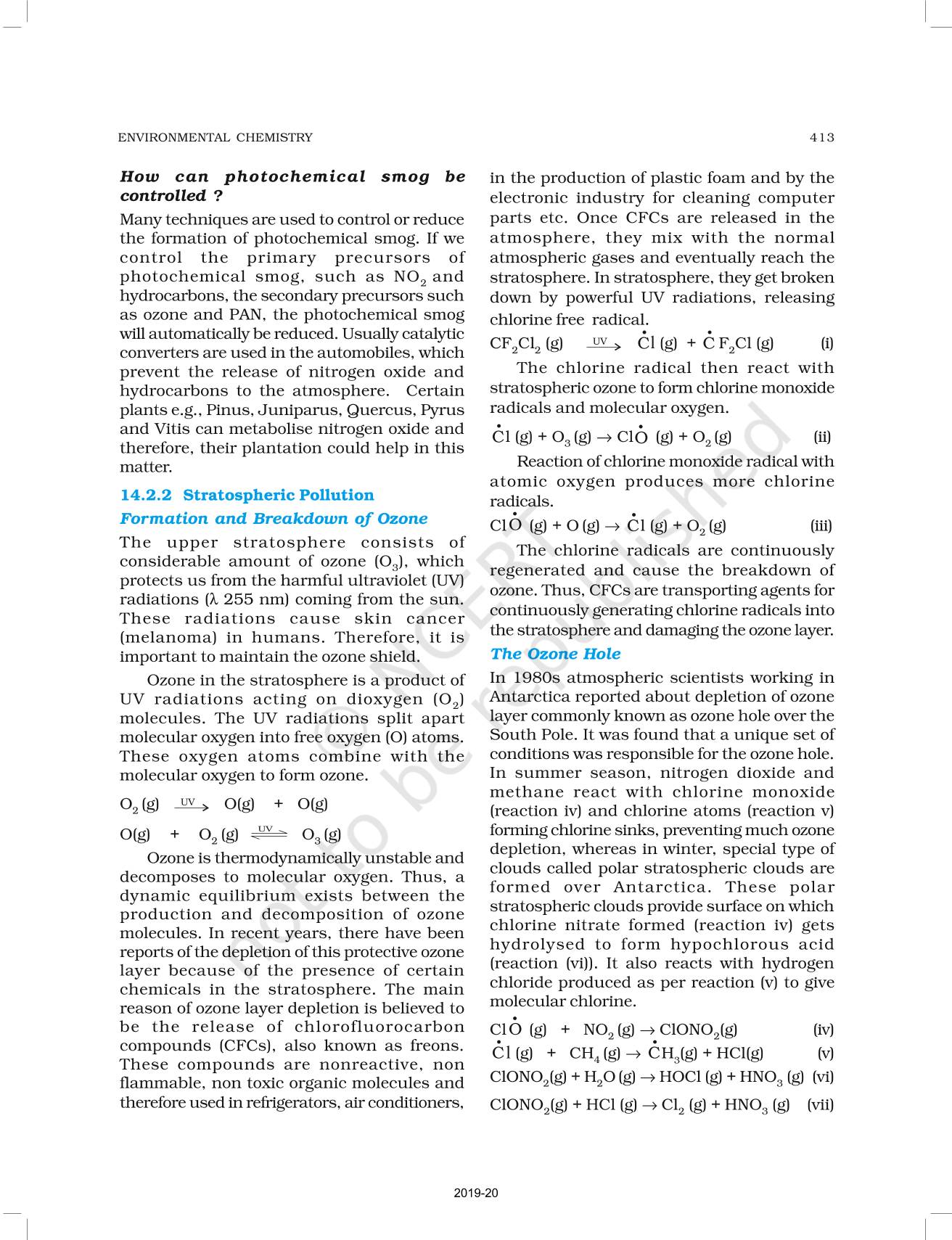 Environmental Chemistry NCERT Book Of Class Chemistry Part II